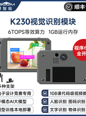 K230视觉模块 AI人工智能开发板CanMV人脸识别摄像头传感器超K210
