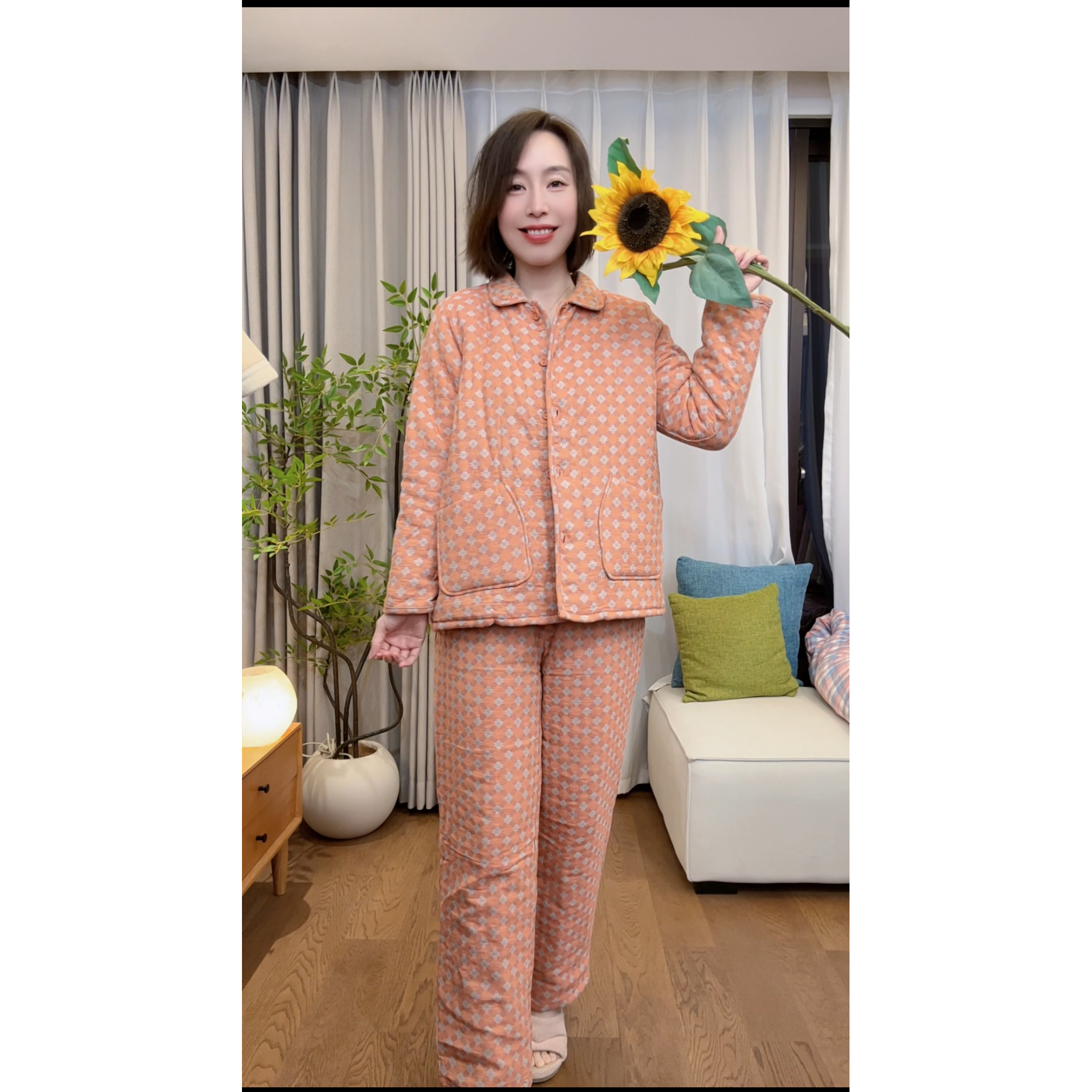 软乎乎~婴儿棉纱夹棉袄