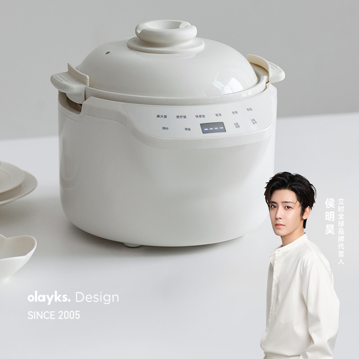 【出口爆款】olayks立时电饭煲0涂层1-4人真陶瓷微压家用电饭锅3L