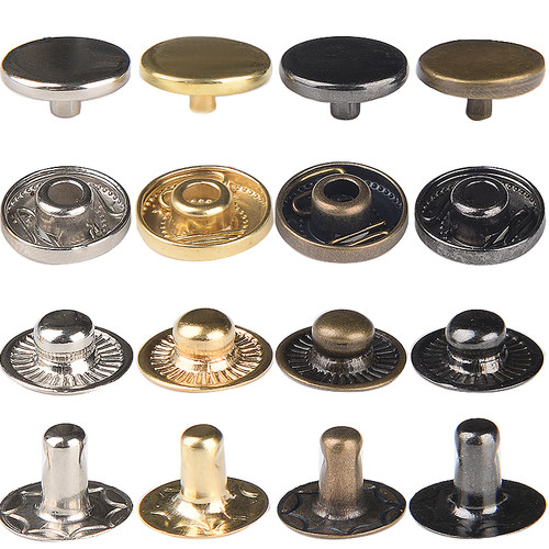 633金属钮扣按扣纯铜钱包四合扣