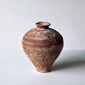 景德镇禅意粗陶花瓶侘寂风小口花器民宿酒店样板间博古架装 饰摆件