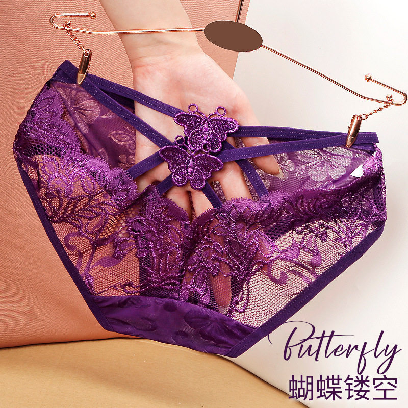 蕾丝内裤女士性感迷人薄款透气低腰镂内衣三角裤镂空蝴蝶结交叉带,女士内衣/男士内衣/家居服,女三角裤,淘宝优惠券,粉丝福利购,淘宝优惠卷