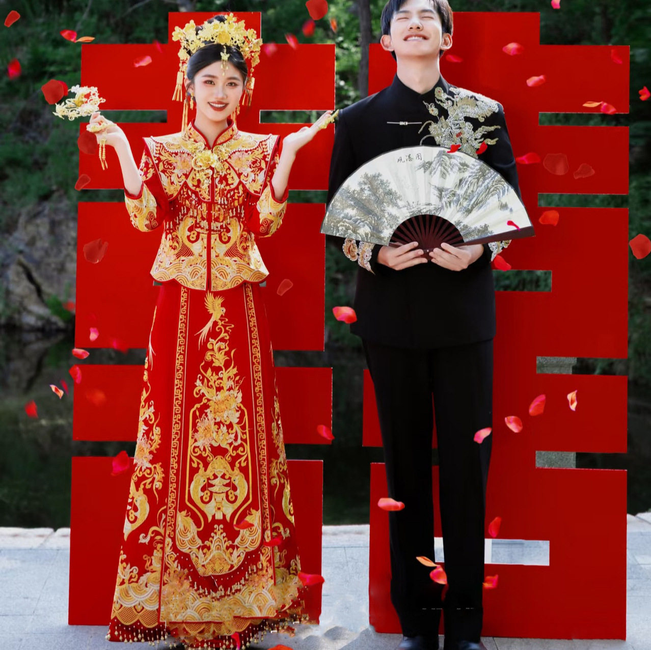 新中式龙凤褂2025新款新娘结婚秀禾服出阁服敬酒服修身小个子婚礼