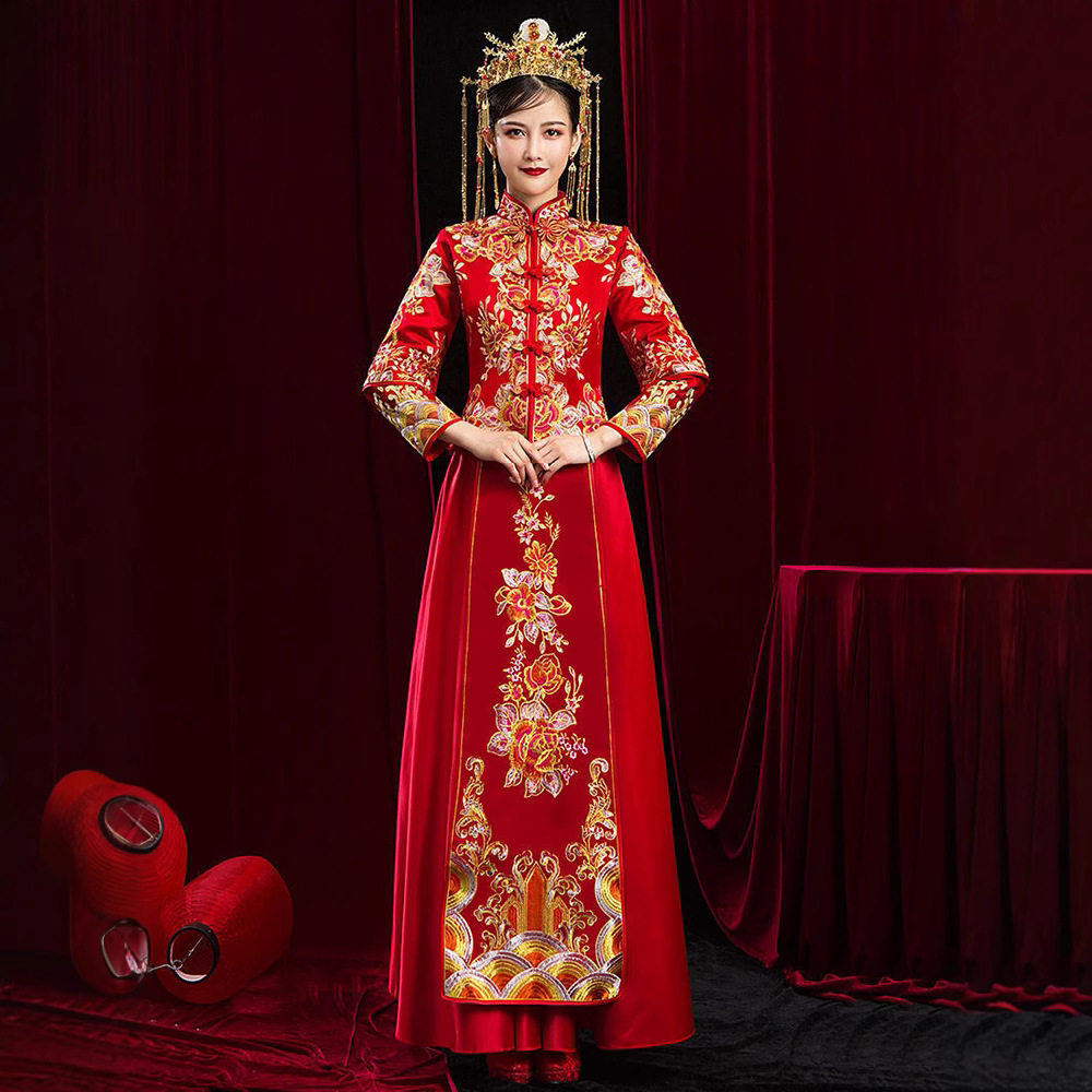 秀禾服婚服冬季2025新款小个子结婚龙凤褂出阁婚服禾秀服大码嫁衣
