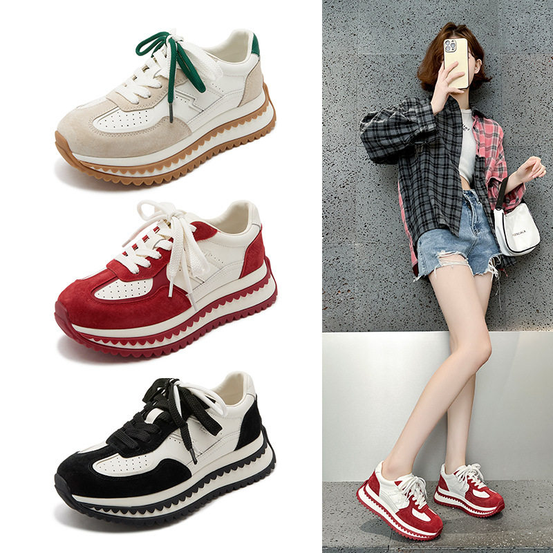 2026小香风小蛮腰阿甘鞋女小众厚底增高复古拼色老爹鞋休闲运动鞋,女鞋,时尚休闲鞋,淘宝优惠券,粉丝福利购,淘宝优惠卷
