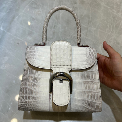 尼罗鳄鱼皮女包喜马拉雅白手工包真皮奢侈包包新款潮手提包斜挎包