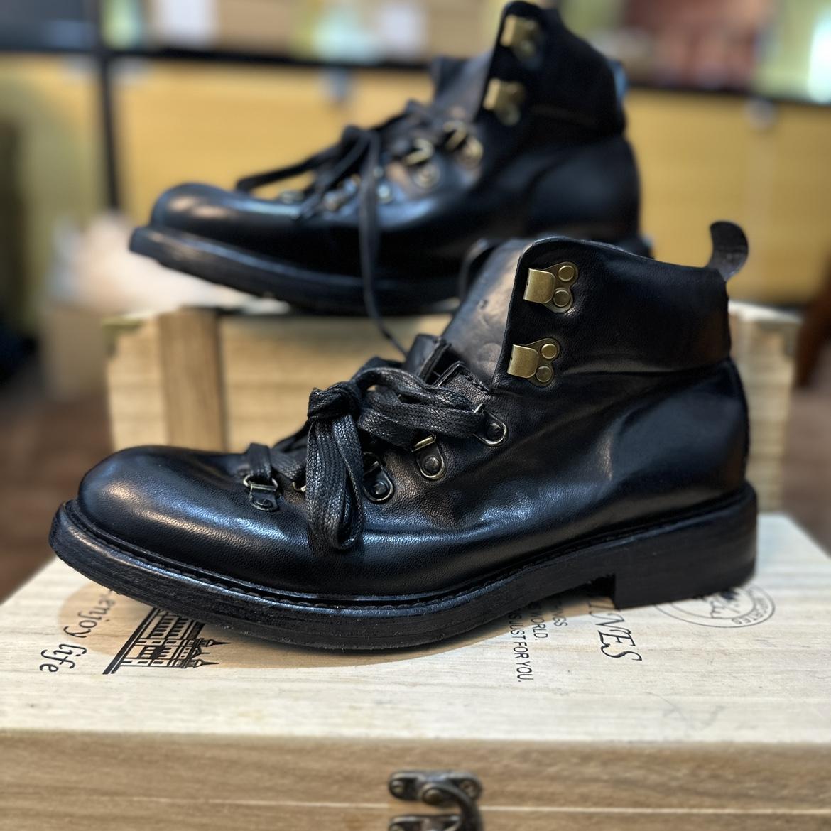 水洗马皮山脉之光户外靴登山靴固特异手工定制中帮皮靴颜值与品质