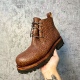 厚实野牛皮沙漠靴固特异手工鞋 真皮马丁靴复古休闲男靴皮底机车靴