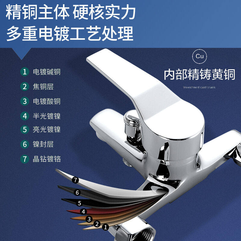科固淋浴龙头混水阀套装卫浴冷热三联洗澡开关浴缸混水龙头K21110使用感如何?