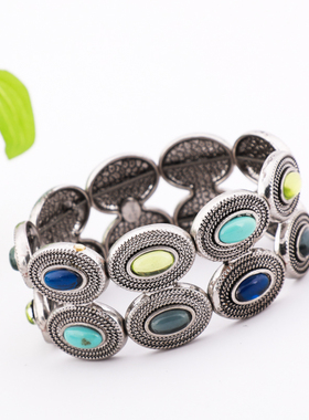 欧美品牌饰品合金弹力手链