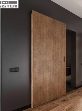 意大利SISCO隐形无轨道魔术门平移巴士直滑轮推拉门双缓冲幽灵门