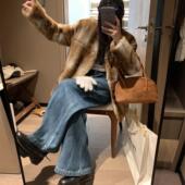 渐变层次感仿青根貂皮草环保皮草外套韩国风色感复古气息浓郁时髦