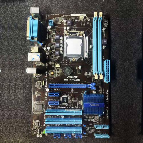华硕H61-PLUS支持3代CPU DDR3内存 1155针 大板 二手拆机板