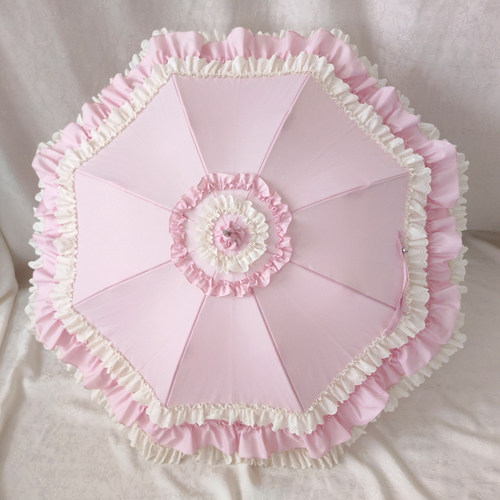 日系新款千层伞lo伞洛丽塔花嫁少女心公主伞轻舞蕾丝哥特lolita伞