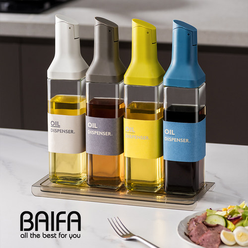 油壶家用厨房玻璃自动开合油瓶