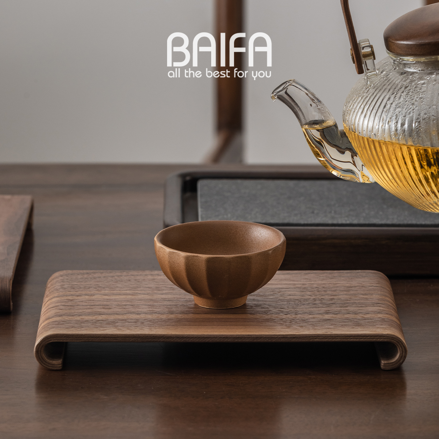 中古风胡桃木干泡台桌面小型茶盘