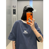 主推中性复古织带运动型情侣短袖T恤衫插肩袖体恤H825P38男，男装T恤，电商A341