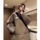 中性主推三条杠棉服宽松连帽棉衣情侣外套面包服男女H919P128，男装棉衣，电商A341