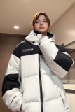 主推美式撞色工装冲锋衣情侣棉服面包服连帽外套男女H911P138，男装棉衣，电商A341