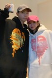 22情侣装春装融化爱心落日印花宽松大码情侣卫衣外套H673P48女，女装卫衣/绒衫，电商A341