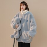 主推中性风冬装羊羔毛加厚情侣棉衣H693P118配套熊H694P35女，女装棉衣/棉服，电商A341