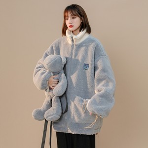 主推 中性风冬装 羊羔毛加厚情侣棉衣 H693P118 配套熊H694 P35女图片