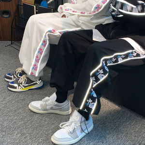 宇航员反光印花情侣装卫衣套装班服 衣货号H665P65裤KH02 P55图片