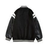 主推春装pu皮拼接毛巾绣棒球服夹克外套潮H686P118男，男装夹克，电商A341
