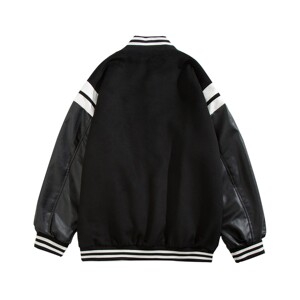 主推 春装 pu皮拼接毛巾绣棒球服夹克外套潮 H686 P118男图片