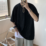 2023夏装新款高街潮满天星宽松闪光短袖T恤男H506P30男类，男装T恤，电商A341