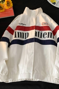摆拍平铺 2024秋装复古机车服ins潮牌夹克外套上衣男女H806 P108图片