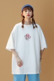 中性风2022五分袖新款宽松休闲ins情侣短袖t恤H620P30男类，男装T恤，电商A341