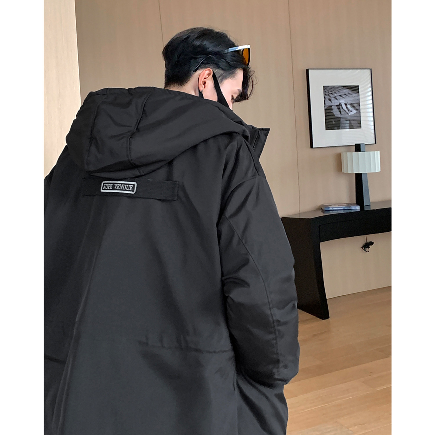 冬装新品美式工装中长款棉服情侣连帽棉衣宽松外套男H915P168,男装棉衣,电商A341