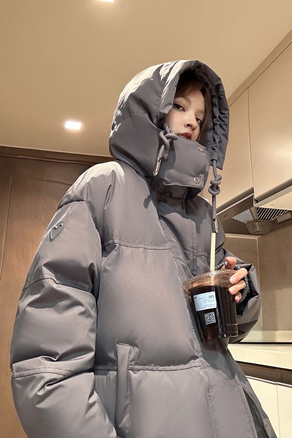 主推中性冬装美式加厚情侣连帽羽绒棉服外套面包服男女H910P138,男装棉衣,电商A341