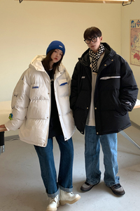 主推 情侣装冬装 连帽加厚保暖羽绒棉情侣棉衣外套 H695 P128男类图片