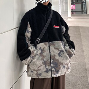 冬装新品 羊羔毛拼接情侣棉服ins外套宽松 H593 P118 女类图片