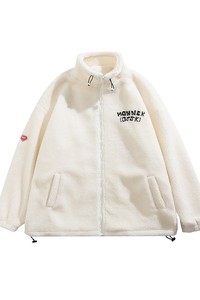 主推冬装 羊羔毛印花字母情侣棉衣加厚外套 H690 P118男类图片