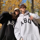 情侣装早春高街连帽套头植絨加厚排扣情侣卫衣外套H701P68女类，女装棉衣/棉服，电商A341