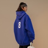 高品可供直播早春高街连帽植絨加厚排扣中性卫衣外套H701P68女类，女装卫衣/绒衫，电商A341