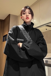 中性风 冲锋衣骑行服半开领立领夹克户外机能风外套男女 H872 P78图片