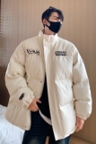 23冬装新品美式印花机车皮棉服PU情侣棉衣面包服外套男H909P128，男装棉衣，电商A341