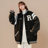 主推中性冬装pu皮毛巾绣棒球服夹克棉衣加厚外套潮H686P118男，男装棉衣，电商A341