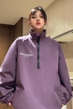中性风冲锋衣骑行服半开领立领夹克户外机能风外套男女H872P78，男装夹克，电商A341