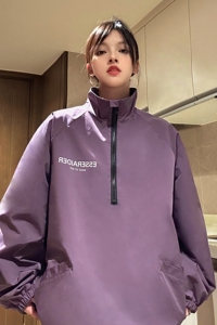 中性风 冲锋衣骑行服半开领立领夹克户外机能风外套男女 H872 P78图片