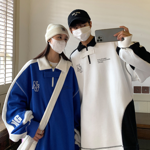 秋装新品 长袖polo衫运动翻领情侣卫衣宽松学院风 H752 P68 男图片
