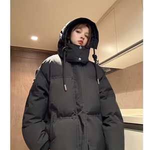 主推中性冬装美式加厚情侣连帽羽绒棉服外套面包服男女H910P138