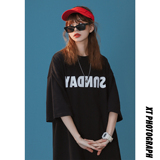 中性風女裝寬松字母印花情侶短袖T恤ins半袖上衣H628P30女類，女裝T恤，電商A341