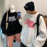 情侣装春装潮牌太空人字母印花情侣卫衣外套H650P38女类，女装卫衣/绒衫，电商A341