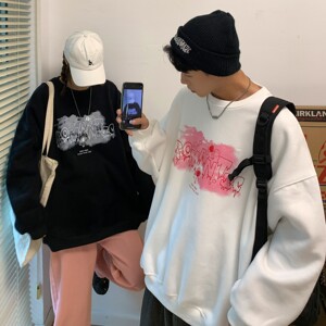 情侣装春装 潮牌太空人字母印花情侣卫衣外套 H650 P38 女类图片