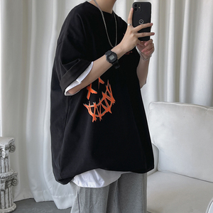 短句 2023夏装 小恶魔印花短袖T恤 H606 P35 男类图片